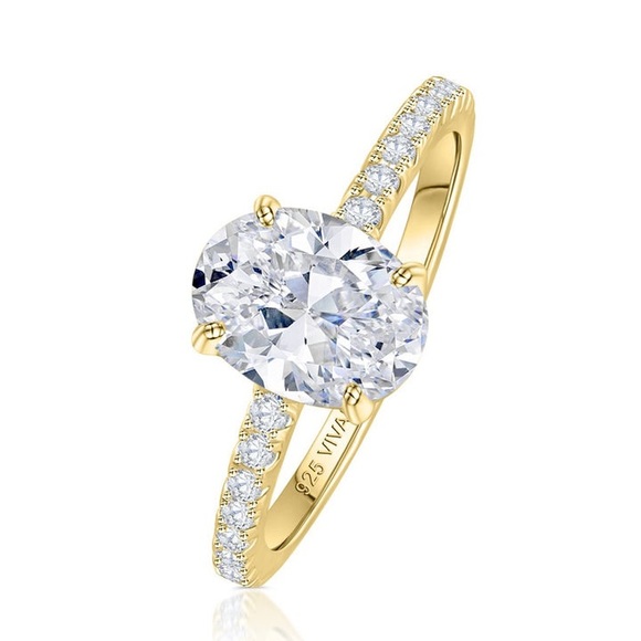 BUNDLE of 2 18KT Gold Vermeil Rings from Vivamacity - Ari Ring and Adelina Ring - Picture 2 of 15